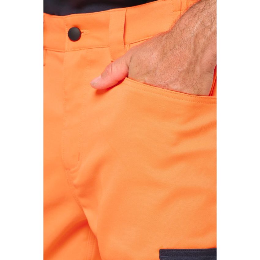 Unisex multi-pocket safety trousers in recycled material