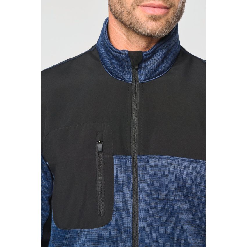 Men's jacket in recycled polytricot material