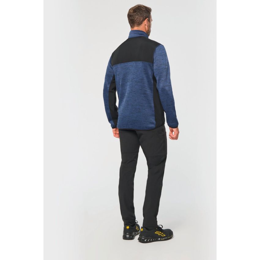 Men's jacket in recycled polytricot material