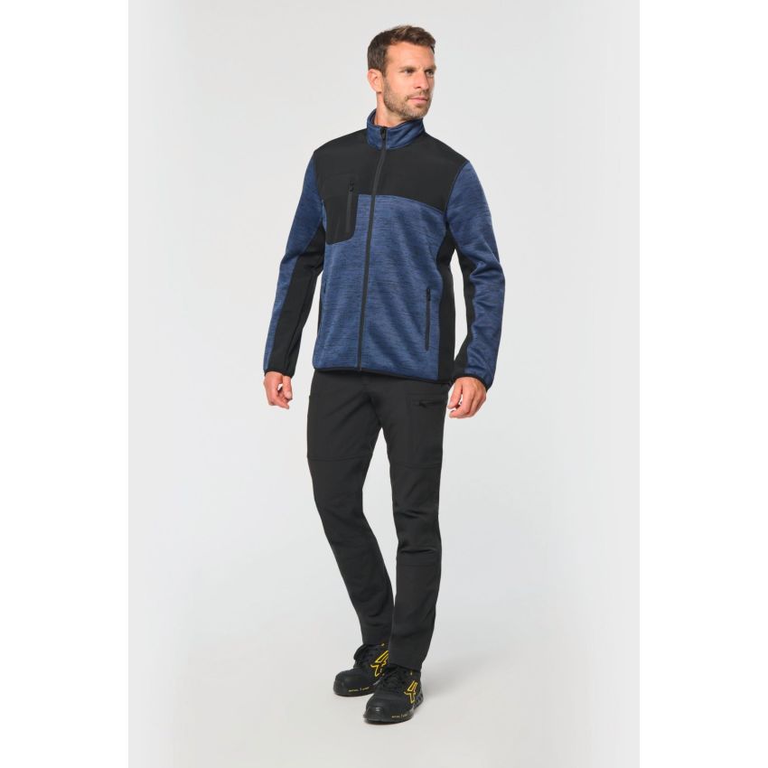 Men's jacket in recycled polytricot material