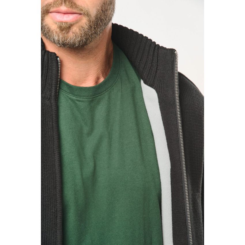 Men’s lined knitted jacket