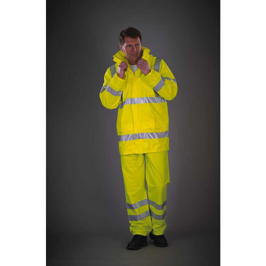 High Visibility Soft Flex Breathable Rain Jacket