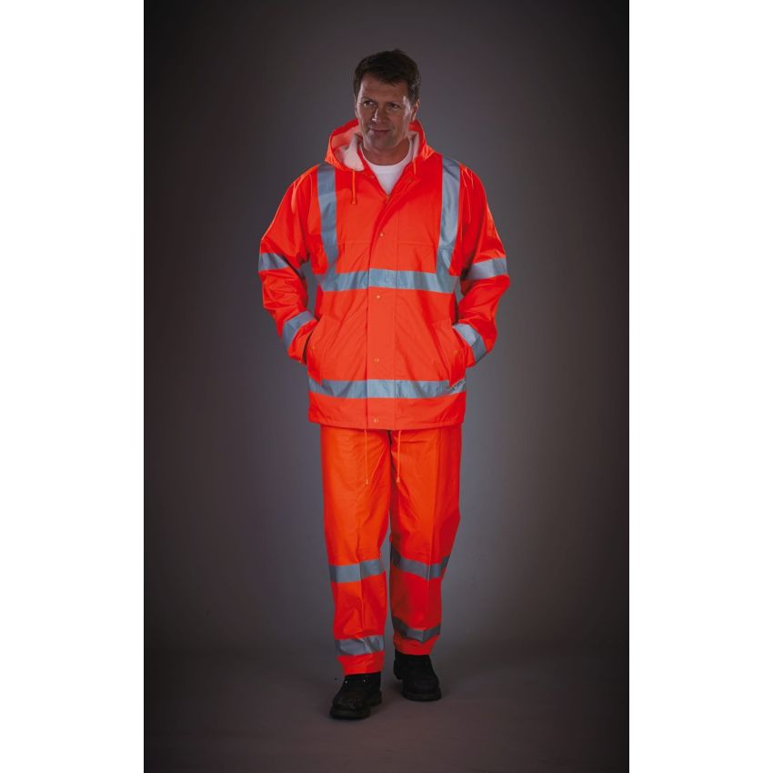 High Visibility Soft Flex Breathable Rain Jacket