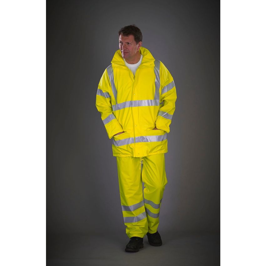 High-visibility breathable rain trousers Soft Flex